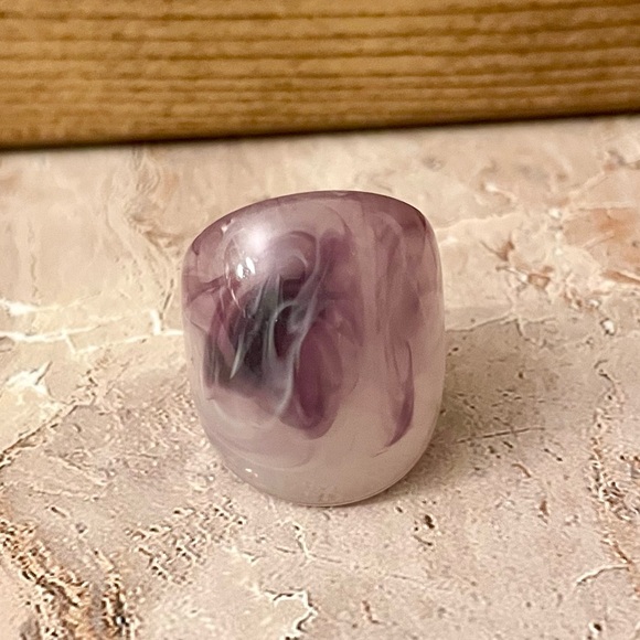 Nyxgems Jewelry - Lavender Purple Swirl Dome Ring, Metal Free Size 8